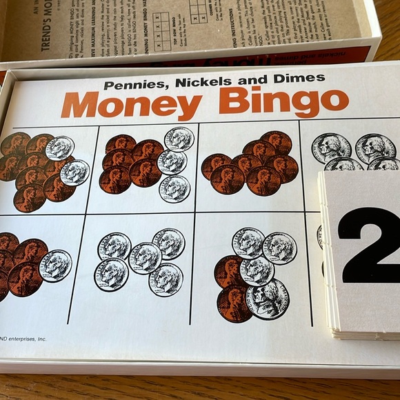 Money Bingo Game (Pennies, Nickels, and Dimes) by Trend - Picture 2 of 3